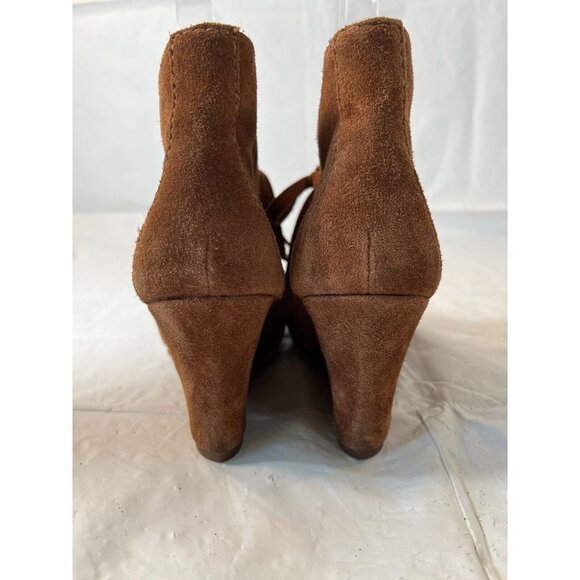 Dolce Vita Womens Chelsea Boot Size 7M Wedge Heel  Ankle Bootie Brown - Picture 8 of 14